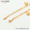 75136 Xuping fantasía pulsera de cadena de oro de diseño para niñas hilo de seda personalizado jewwlry falso